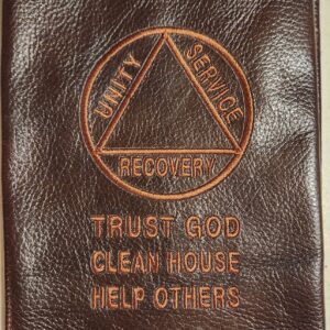 Bronze Embroidery on Brown Leather  for the A.A. 4th Ed. BB Hardcover