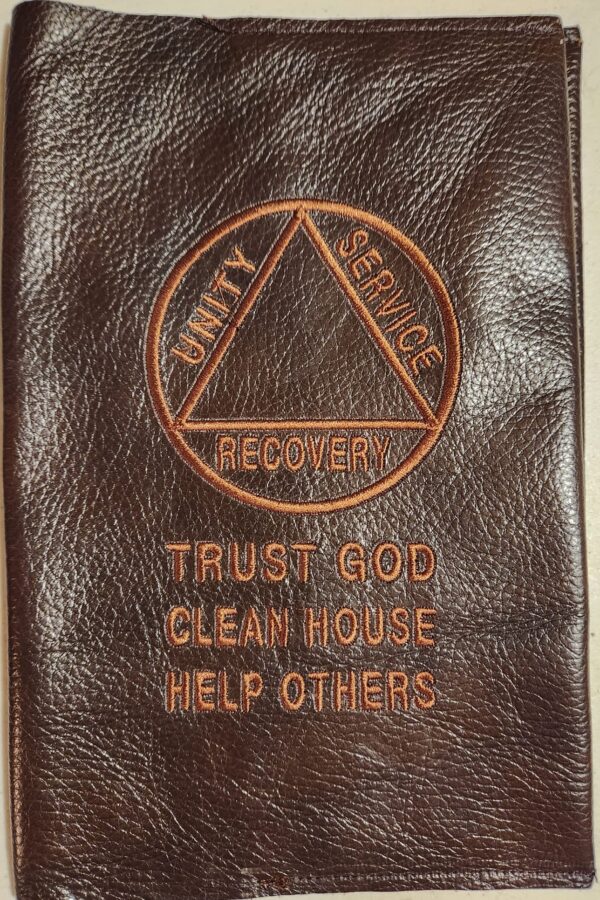 Bronze Embroidery on Brown Leather  for the A.A. 4th Ed. BB Hardcover