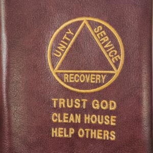 Yellow-Gold Embroidery on Smooth "Redish-Brown-Colored" Leather for the A.A. 4th Ed. BB Hardcover($30)